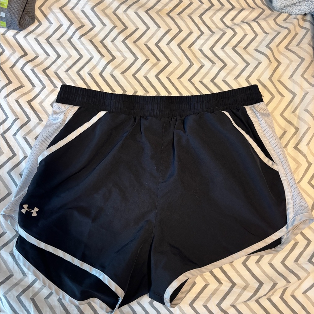 Under Armour Black and White Athletic Shorts